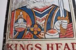 Early 20th Century Double-Sided "Kings Head" Hand Painted Metal English Pub Sign - Image 45