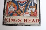 Early 20th Century Double-Sided "Kings Head" Hand Painted Metal English Pub Sign - Image 42