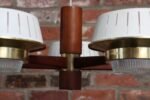Mid-Century American Modern Walnut and Brass Chandelier Pendant by Imperialites - Image 19