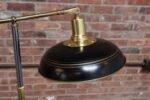 Vintage Brass, Chrome and Painted Metal Adjustable Floor Lamp with Pivoting Arm - Image 12