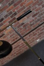 Vintage Brass, Chrome and Painted Metal Adjustable Floor Lamp with Pivoting Arm - Image 13