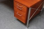 Danish Modern "Kontour" Steel and Teak Executive Desk by Hans Wegner - Image 36