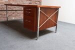 Danish Modern "Kontour" Steel and Teak Executive Desk by Hans Wegner - Image 7