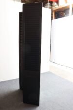 Vintage Three Panel Ebonized Shutter Form Mirrored Room Divider or Screen - Image 7