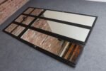Vintage Three Panel Ebonized Shutter Form Mirrored Room Divider or Screen - Image 11