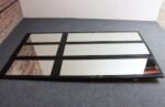 Vintage Three Panel Ebonized Shutter Form Mirrored Room Divider or Screen - Image 10