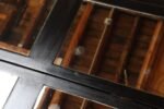 Vintage Three Panel Ebonized Shutter Form Mirrored Room Divider or Screen - Image 21