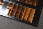 Vintage Three Panel Ebonized Shutter Form Mirrored Room Divider or Screen - Image 16