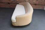 Danish Modern Curved Sofa in Teak and Two-Tone Bouclé by Selig - Image 7