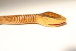 Long Folk Art Articulated Flexible Carved and Hand-Painted Snake Sculpture - Image 21