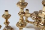 Set of Four Hexagonal-Form Stackable Brass Candleholders by Nagel Geschenke - Image 22