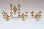 Set of Four Hexagonal-Form Stackable Brass Candleholders by Nagel Geschenke - Image 6