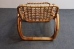 Vintage Italian Bamboo and Wicker Sculptural Lounge Chair - Without Cushions - Image 14