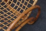 Vintage Italian Bamboo and Wicker Sculptural Lounge Chair - Without Cushions - Image 24
