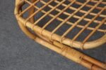 Vintage Italian Bamboo and Wicker Sculptural Lounge Chair - Without Cushions - Image 20