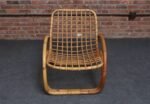 Vintage Italian Bamboo and Wicker Sculptural Lounge Chair - Without Cushions - Image 5