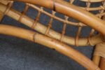 Vintage Italian Bamboo and Wicker Sculptural Lounge Chair - Without Cushions - Image 25
