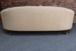 Danish Modern Curved Sofa in Teak and Two-Tone Bouclé by Selig - Image 11