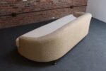 Danish Modern Curved Sofa in Teak and Two-Tone Bouclé by Selig - Image 8