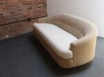 Danish Modern Curved Sofa in Teak and Two-Tone Bouclé by Selig - Image 5
