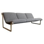 Sling Sofa in Steel and Bouclé by Bruce Hannah and Andrew Morrison for Knoll