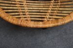 Vintage Bamboo and Rattan Hanging Parrot Chair with Cantilever Steel Frame - Image 19