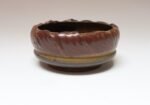 Vintage Matte Maroon Glazed Ceramic Planter Bowl by Deanna Nichols - Image 4