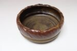 Vintage Matte Maroon Glazed Ceramic Planter Bowl by Deanna Nichols - Image 6