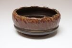 Vintage Matte Maroon Glazed Ceramic Planter Bowl by Deanna Nichols - Image 3