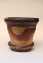 Large Vintage Studio Pottery Ombré Planter and Draining Saucer by Deanna Nichols - Image 3