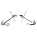 Pair of Vintage Chrome Nautical Anchor Form Candlesticks / Candleholders