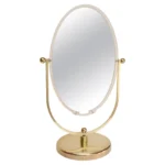 Vintage Double Sided Vanity Mirror in Brass and Lucite by Charles Hollis Jones