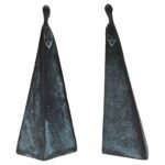 Pair of Vintage Abstract Female Figural Sculptures Bookends in Bronze