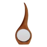 Vintage American Studio Craft Solid Cherrywood Handheld Dressing Table Mirror