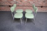 Set of Four Mid-Century Aluminum "Gazelle" Dining Chairs by Shelby Williams - Image 6