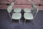 Set of Four Mid-Century Aluminum "Gazelle" Dining Chairs by Shelby Williams - Image 7