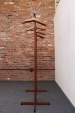 Pair of Modernist Chrome and Walnut Coat and Hat Trees / Racks by Vogel Peterson - Image 9