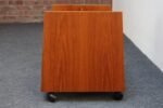 Norwegian Modern Magazine Rack on Casters by Rolf Hesland for Bruksbo in Teak - Image 7