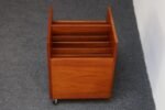 Norwegian Modern Magazine Rack on Casters by Rolf Hesland for Bruksbo in Teak - Image 6
