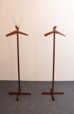 Pair of Modernist Chrome and Walnut Coat and Hat Trees / Racks by Vogel Peterson - Image 6