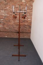 Pair of Modernist Chrome and Walnut Coat and Hat Trees / Racks by Vogel Peterson - Image 11