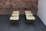 Set of Six Italian Modernist Steel and Brass Dining Chairs After Gio Ponti - Image 5