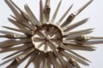 Vintage Brutalist Mixed Metal Horseshoe Nail Starburst Wall Sculpture Ornament - Image 9