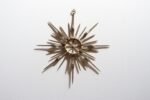 Vintage Brutalist Mixed Metal Horseshoe Nail Starburst Wall Sculpture Ornament - Image 2