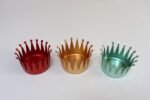 Set of Three Mid-Century American Modern Aluminum Crown Ashtrays by Parkitsafe - Image 4