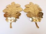 Pair of Vintage Hollywood Regency-Style Brass Leaf Catchalls / Decorative Dishes - Image 8