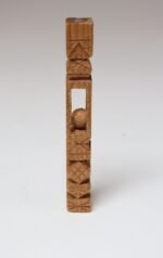 Vintage Folk Art Hand-Carved "Ball in Cage" Geometric Whimsy Sculpture - Image 3