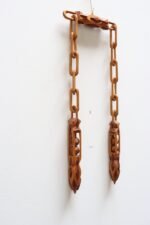 Vintage Folk Art Hand-Carved Dual Ball in Cage Whimsy Chain - Image 12