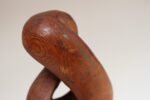 Small Vintage Handcarved Modernist Organic Form Wooden Sculpture on Base Signed - Image 13