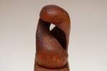 Small Vintage Handcarved Modernist Organic Form Wooden Sculpture on Base Signed - Image 8